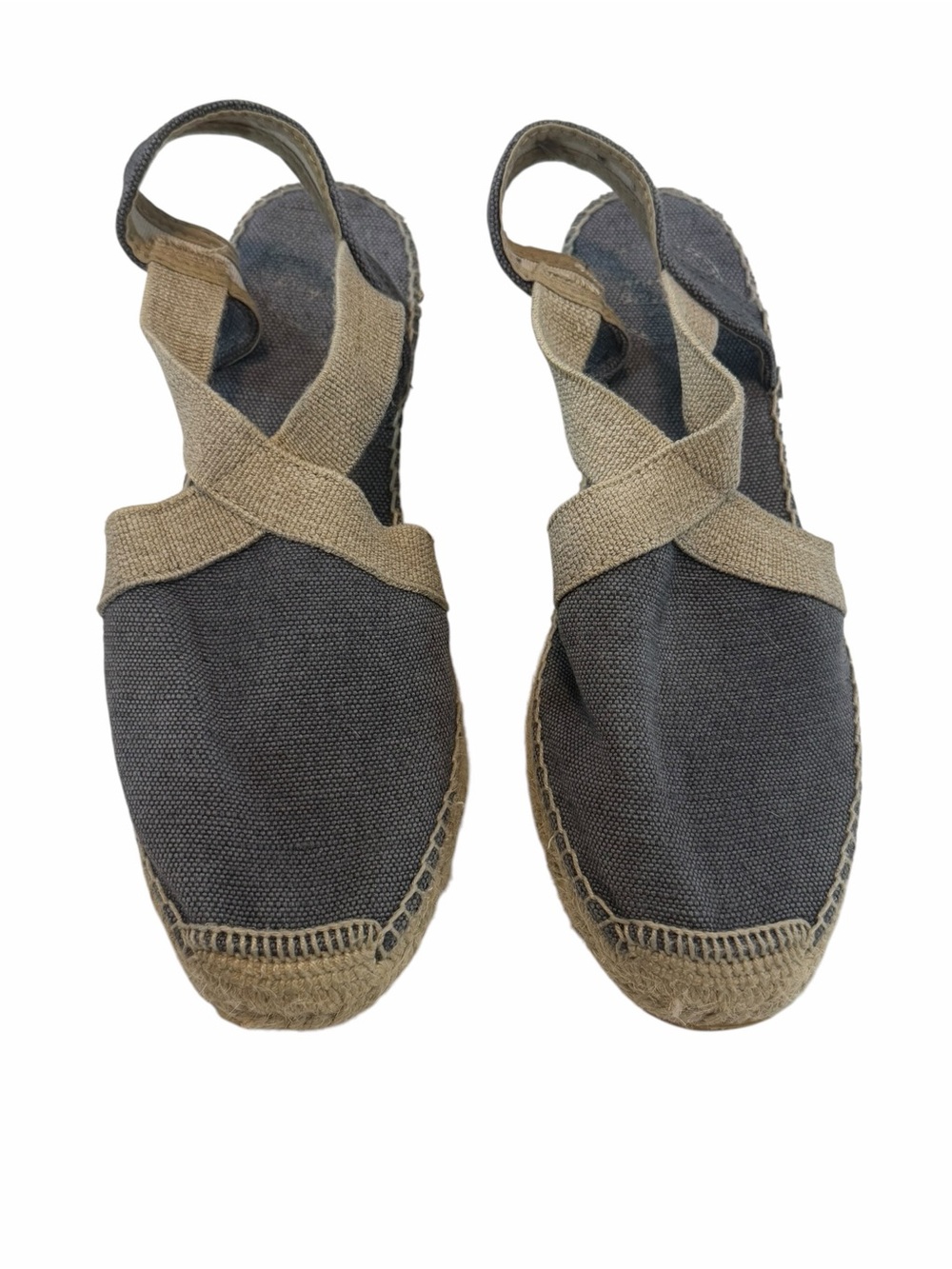 Jane Post Ballet Espadrille Sandals Gray Size 38 (US ~7.5-8)